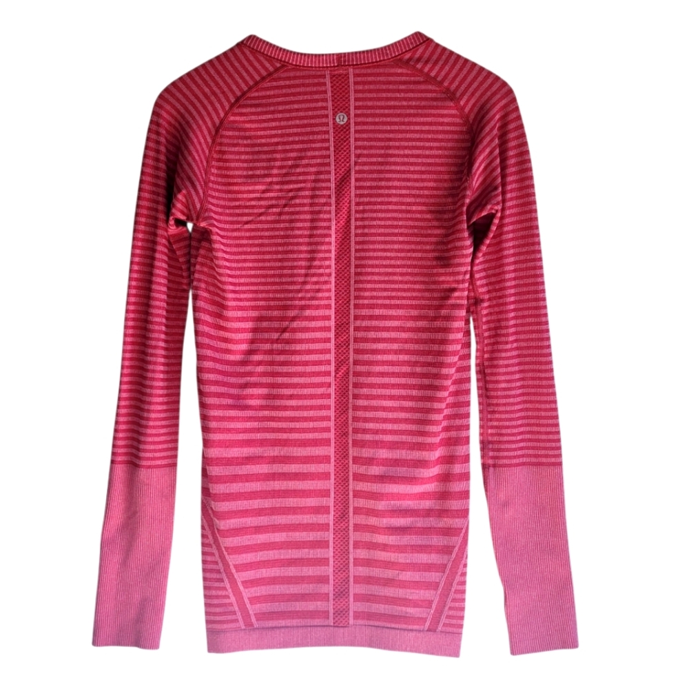 Lululemon Swiftly Tech Long Sleeve Crew In Heathered Berry Rumble W3M22S Size 6 - Picture 3 of 10